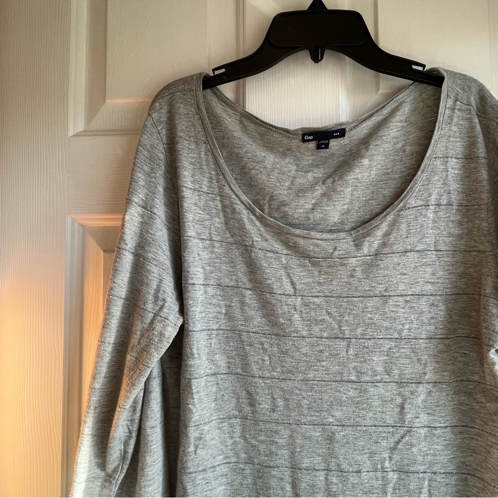 Gap Silver Striped Shirt